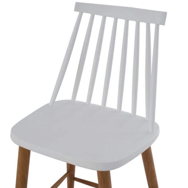 ΣΚΑΜΠΟ ΜΠΑΡ VANESSA HM9300.01 ΛΕΥΚΟ ΜΕΣΑΙΟΥ ΥΨΟΥΣ 43x45x97Υεκ.