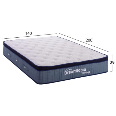σειρά PRIVILEGE HM660.140 POCKET SPRING ΜΕ ΑΝΩΣΤΡΩΜΑ 140X200εκ.