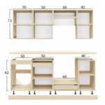 ΣΥΝΘΕΣΗ ΚΟΥΖΙΝΑΣ ΜΕΛΑΜΙΝΗ ΛΕΥΚΗ ΠΑΓΚΟΣ ΜΕ ΟΨΗ ΜΠΕΖ ΜΑΡΜΑΡΟ 200x47x84,8Υεκ.HM2470.01