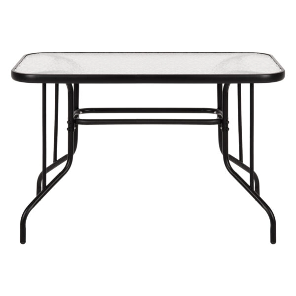 ΤΡΑΠΕΖΙ ADAM HM5020.03 ΜΕΤΑΛΛΙΚΟ ΜΑΥΡΟ ΜΕ ΓΥΑΛΙΝΗ ΕΠΙΦΑΝΕΙΑ 110Χ60Χ71Υεκ.