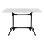 ΤΡΑΠΕΖΙ MARBLER ΜΕ ΔΙΣΤΗΛΗ ΒΑΣΗ ΑΠΟ ΜΑΝΤΕΜΙ HM5612 ΜΕ ΜΑΡΜΑΡΟ 110Χ70Χ72,5Υ εκ.