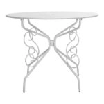 ΤΡΑΠΕΖΙ ΜΕΤΑΛΛΙΚΟ AMORE Φ95 ΑΣΠΡΟ HM5009.02