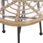 ΤΡΑΠΕΖΙ ΜΕΤΑΛΛΙΚΟ SPENCER HM5716 ΜΕ WICKER ΜΠΕΖ Φ48,5x51 εκ.