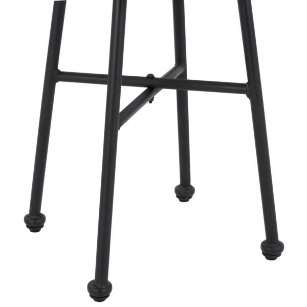 ΤΡΑΠΕΖΙ ΜΕΤΑΛΛΙΚΟ SPENCER HM5716 ΜΕ WICKER ΜΠΕΖ Φ48,5x51 εκ.