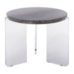 ΤΡΑΠΕΖΙ ΣΑΛΟΝΙΟΥ ACRYCON HM9780.01 MDF ME ΥΔΑΤΟΑΠΩΘΗΤΙΚΗ ΕΠΙΣΤΡΩΣΗ-ΑΚΡΥΛΙΚΑ ΠΟΔΙΑ Φ64x51Yεκ.