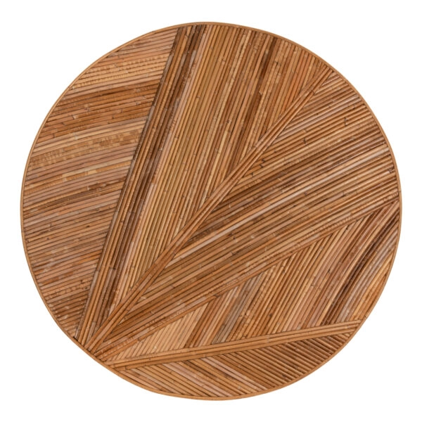 ΤΡΑΠΕΖΙ ΣΑΛΟΝΙΟΥ GATSBY ΣΤΡΟΓΓΥΛΟ HM9651 RATTAN ΧΡΩΜΑ ΦΥΣΙΚΟ Φ100x50Y εκ.