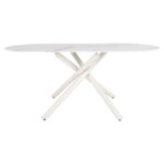 ΤΡΑΠΕΖΙ ΤΡΑΠΕΖΑΡΙΑΣ PRENTIS HM9770.01 12mmΚΕΡΑΜΙΚΟ ΛΕΥΚΟ ΜΑΡΜΑΡΟ-ΛΕΥΚΟ ΜΕΤΑΛΛΟ