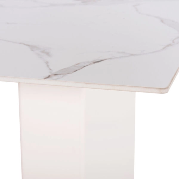 ΤΡΑΠΕΖΙ ΤΡΑΠΕΖΑΡΙΑΣ CERAMUS HM9772.01 12mmΚΕΡΑΜΙΚΟ TOP ΛΕΥΚΟ ΜΑΡΜΑΡΟ-MDF ΛΕΥΚΟ 180x90x76Υεκ.