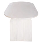 ΤΡΑΠΕΖΙ ΤΡΑΠΕΖΑΡΙΑΣ ΟΒΑΛ ΗΟΝΚΥ HM9690 ΜΑΣΙΦ ΞΥΛΟ MANGO ΣΕ ΛΕΥΚΟ 180,5x90,5x76Υεκ.