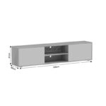 Έπιπλο τηλεόρασης Darion  μελαμίνης zebrano 180x40x41εκ.