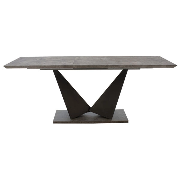 Τραπέζι Gordon  επεκτεινόμενο γκρι cement- πόδι μαύρο μέταλλο 160-200x90x75εκ