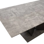 Τραπέζι Gordon  επεκτεινόμενο γκρι cement- πόδι μαύρο μέταλλο 160-200x90x75εκ