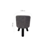 PIXEL ΣΚΑΜΠΩ ΓΚΡΙ 30x30xH39cm