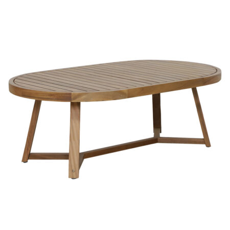 Τραπέζι Stellan pakoworld μασίφ ξύλο ευκαλύπτου 220x130x75εκ