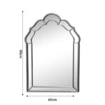 Καθρέπτης Xoton Inart χρυσό μέταλλο 60x3x90εκ