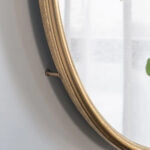 Artekko Mirror Χρυσός Μεταλλικός Καθρέπτης Τοίχου (57x4.5x72)cm