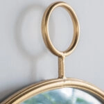 Artekko Mirror Χρυσός Μεταλλικός Καθρέπτης Τοίχου (57x4.5x72)cm