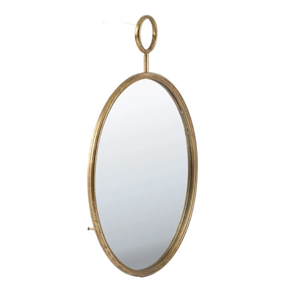 Artekko Mirror Χρυσός Μεταλλικός Καθρέπτης Τοίχου (57x4.5x72)cm