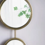 Mirror Καθρέπτης Τοίχου Μέταλλο/Γυαλί Χρυσό (28x5.5x72,5)cm