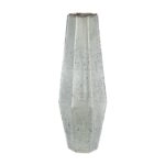 Silver Διακοσμητικό Βάζο Αντικέ Γυαλί Ασημί (17.8x17.5x51)cm