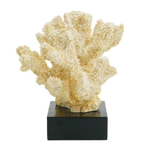 Artekko Coral Μπεζ Διακοσμητικό Κοράλλι Ρητίνης σε Βάση (28x18x22)cm