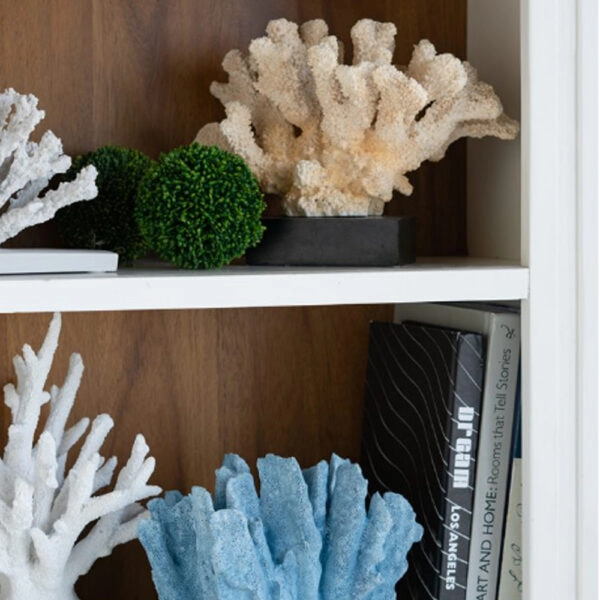 Artekko Coral Μπεζ Διακοσμητικό Κοράλλι Ρητίνης σε Βάση (28x18x22)cm