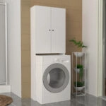 Έπιπλο πλυντηρίου Romme  χρώμα λευκό 65x27,1x180εκ.