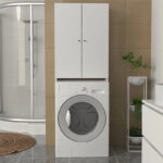 Έπιπλο πλυντηρίου Romme  χρώμα λευκό 65x27,1x180εκ.