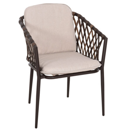 ΠΟΛΥΘΡΟΝΑ ΑΛΟΥΜΙΝΙΟΥ BOLLY HM6080 ΚΑΦΕ-ΣΥΝΘ.RATTAN ΚΑΦΕ-ΜΠΕΖ ΜΑΞΙΛΑΡΙΑ 58