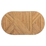 ΤΡΑΠΕΖΙ ΣΑΛΟΝΙΟΥ GATSBY ΟΒΑΛ TOP HM9870 RATTAN ΧΡΩΜΑ ΦΥΣΙΚΟ 110x59x39Υεκ.