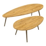 Τραπέζι σαλονιού Monty 2 τεμ. σε φυσική απόχρωση 116x46x46εκ