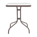 Tραπεζαρία Obbi-Watson σετ 3τεμ καφέ μέταλλο-pe rattan 60x60x70εκ