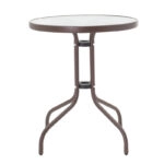 Tραπεζαρία Obbi-Watson  σετ 3τεμ καφέ μέταλλο-pe Φ60x70εκ