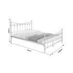 Κρεβάτι Beowulf  λευκό μεταλλικό 140x190εκ