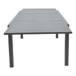 Τραπέζι επεκτεινόμενο Lafla αλουμινίου ανθρακί 160-240x90x75εκ