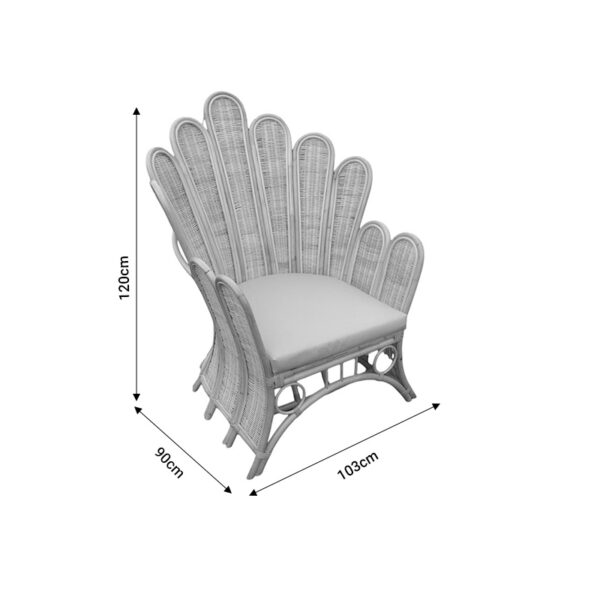 Ðïëõèñüíá Fragia Inart ìå ìðåæ ìáîéëÜñé-öõóéêü rattan 103x90x120åê