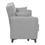 Καναπές-κρεβάτι με αποθηκευτικό χώρο διθέσιος Lincoln  ανοιχτό γκρι ύφασμα 165x75x85εκ