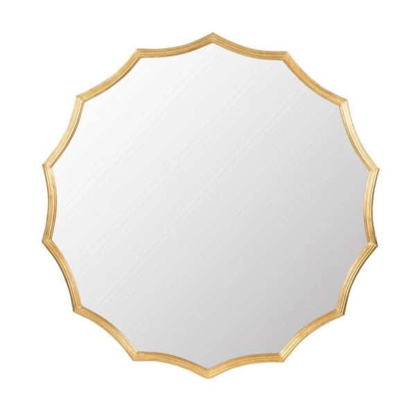 Artekko Mirror Χρυσός Μεταλλικός Καθρέπτης Τοίχου (101.6x3.2x101.6)cm