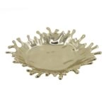 Artekko Splash Χρυσή Μεταλλική Διακοσμητική Πιατέλα (45x41x6)cm