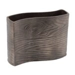 Artekko Zebra Γκρι Μεταλλικό Βάζο (29.5x9.5x22.5)cm