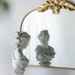 Artekko Dia Καθρέπτης Τοίχου Μέταλλο Γυαλί Χρυσό (101x5x89)cm