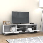 Έπιπλο τηλεόρασης Mensa χρώμα λευκό 180x35x43cm.