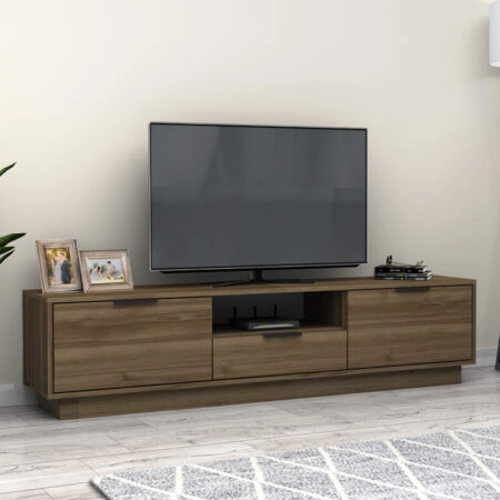 Έπιπλο τηλεόρασης Mensa χρώμα καρυδί 180x35x43cm.