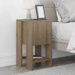 Κομοδίνο Ema  χρώμα ανοιχτό καρυδί 30x30x55εκ.