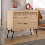 Συρταριέρα Naive χρώμα sapphire oak 93,1x40x83,1εκ.