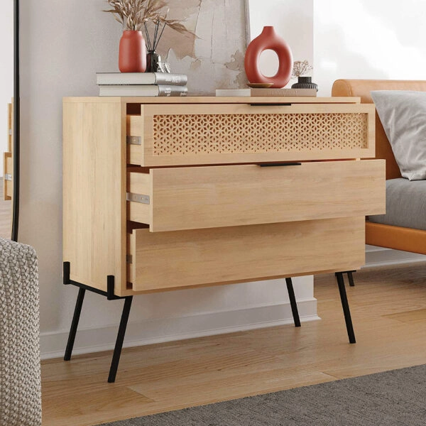 Συρταριέρα Naive χρώμα sapphire oak 93,1x40x83,1εκ.