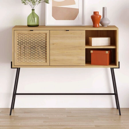 Κονσόλα Naive χρώμα sapphire oak 116x35,5x91εκ.