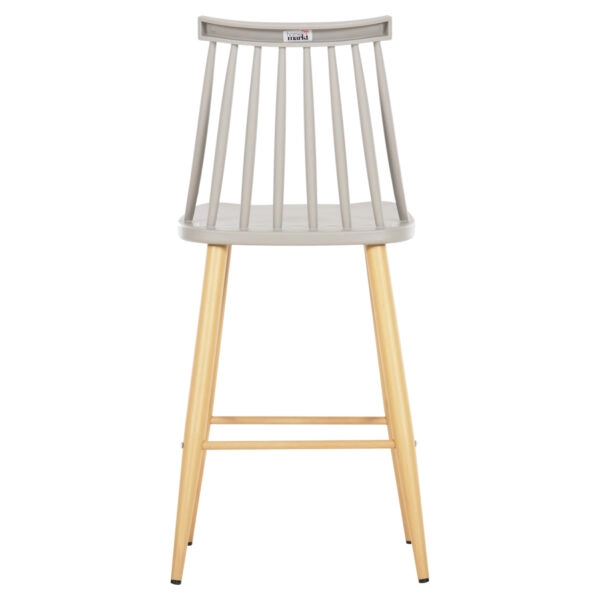 ΣΚΑΜΠΟ ΜΠΑΡ ΜΕΣ.ΥΨΟΥΣ VANESSA HM9300.10 ΠΟΛΥΠΡΟΠ. ΓΚΡΙ & ΜΕΤΑΛΛΟ ΦΥΣΙΚΟ 45x48x96Υεκ.