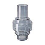 Artekko Fluted Διακοσμητικό Βάζο Ημιδιάφανο Γκρι (19.5x19.5x35)cm