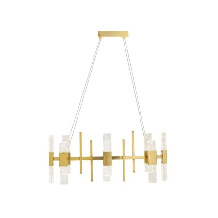 Artekko Zucca Φωτιστικό Οροφής Γυαλί Μέταλλο Χρυσό (70x20x100)cm